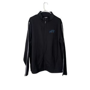 Carolina Panthers Men’s Large Black Full Zip Track Jacket NFL Team Apparel Logo